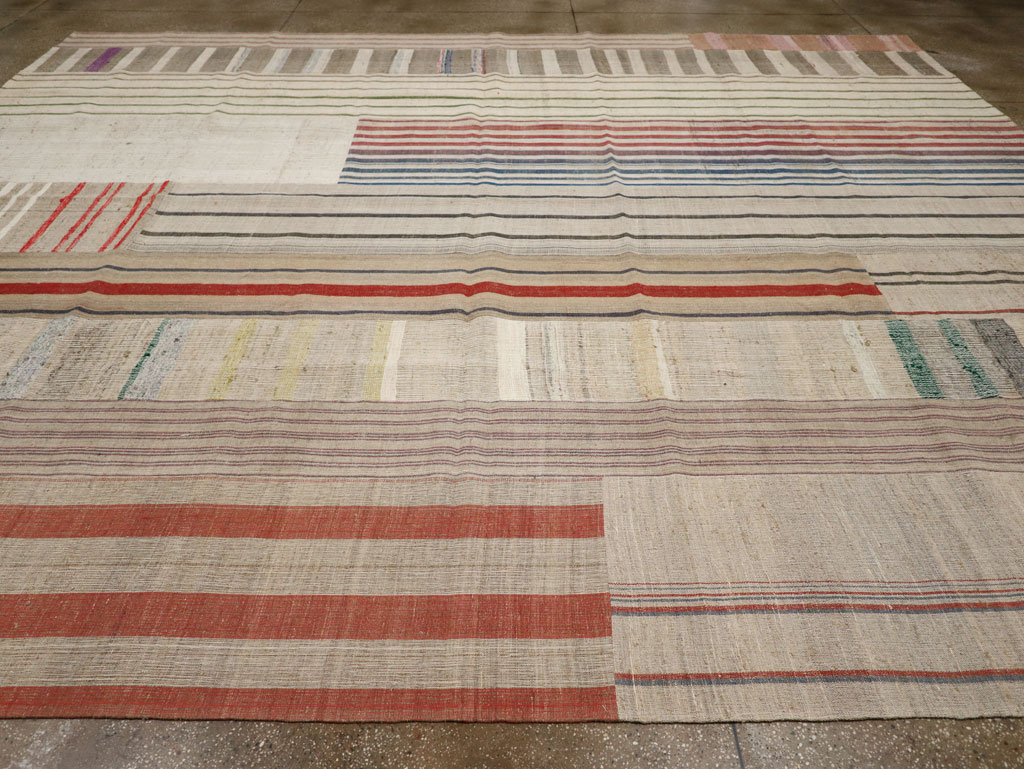 Vintage Turkish Flatweave Kilim Large Carpet, No.33597 - Galerie Shabab