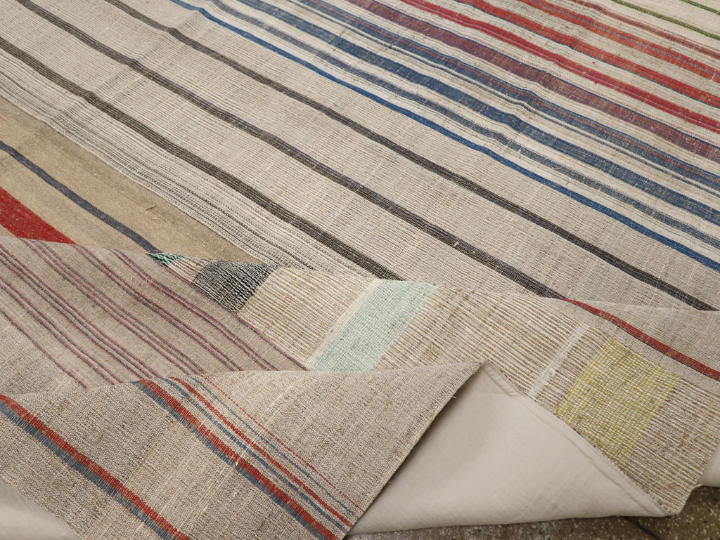 Vintage Turkish Flatweave Kilim Large Carpet, No.33597 - Galerie Shabab