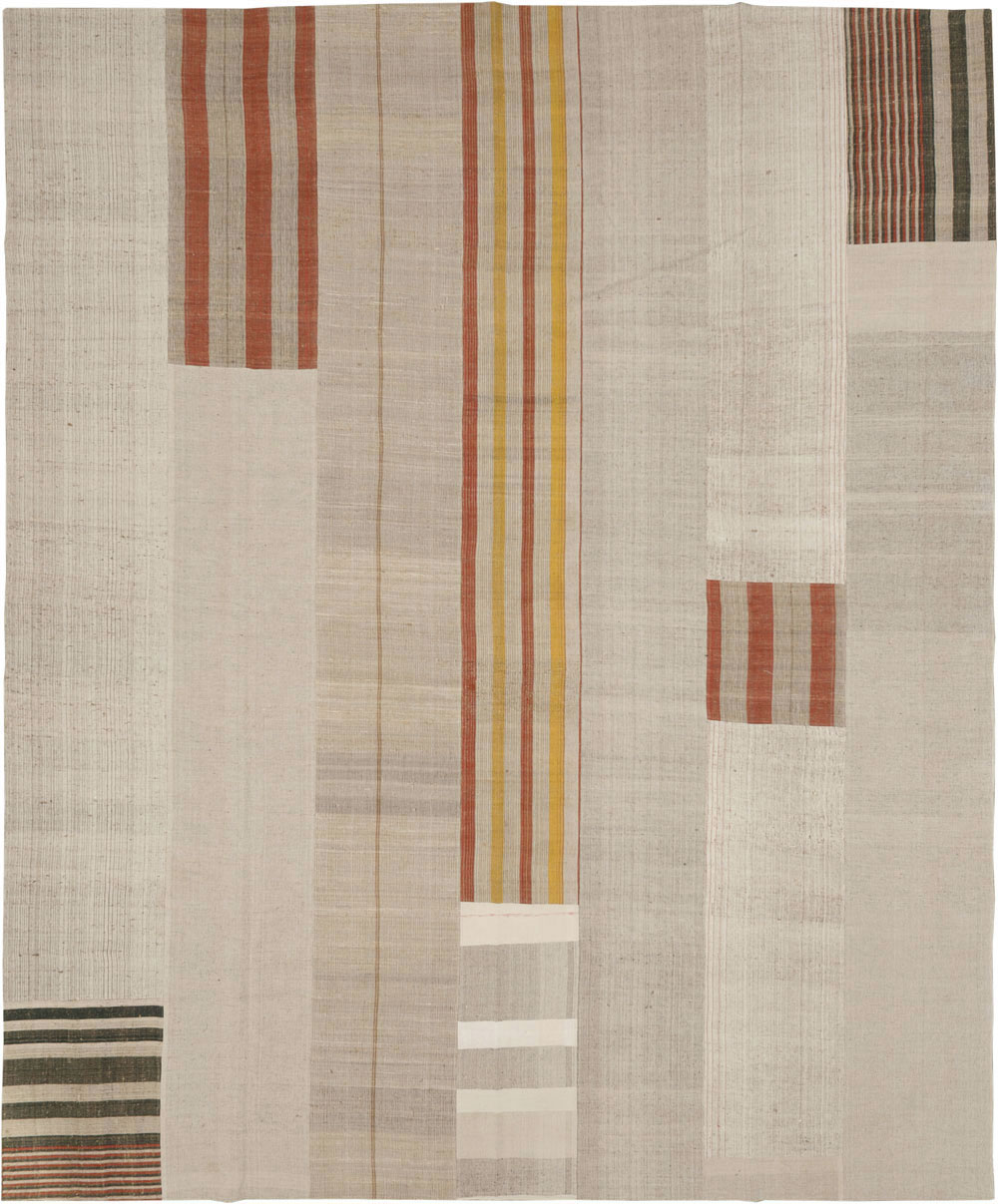 Vintage Turkish Flatweave Kilim Large Carpet, No.33598 - Galerie Shabab