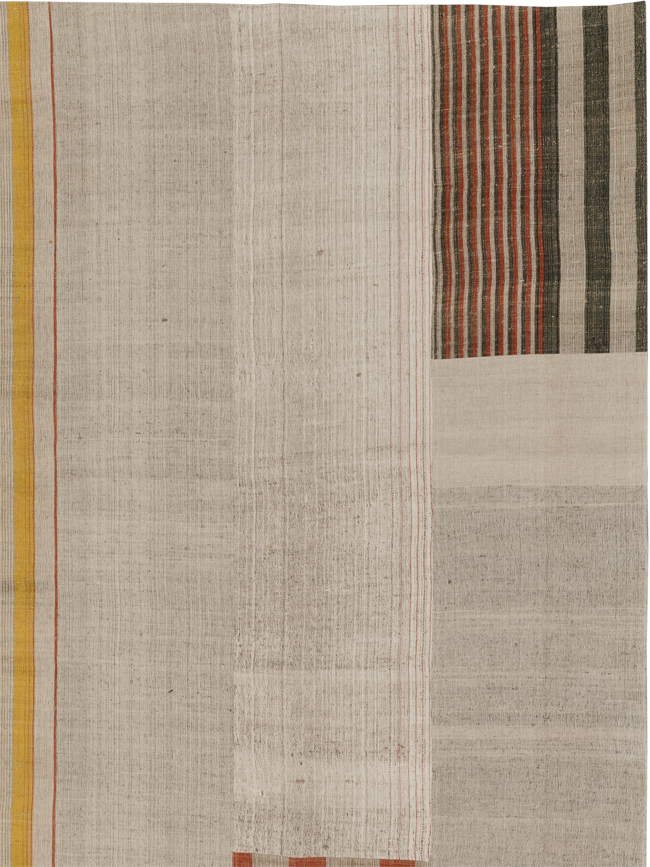 Modern Turkish Flatweave Kilim Large Carpet, No.33598 - Galerie Shabab