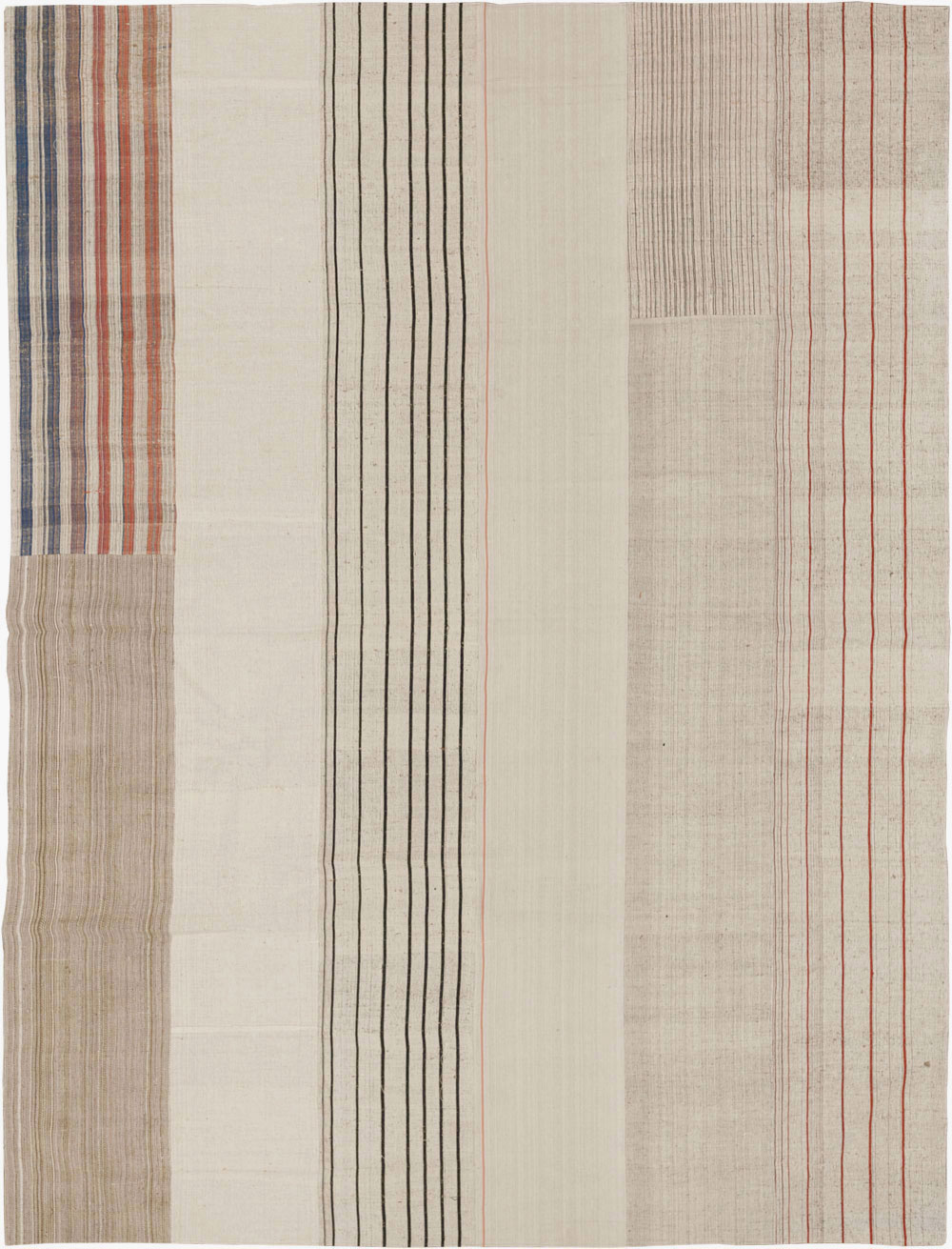 Vintage Turkish Flatweave Kilim Room Size Carpet, No.33599 - Galerie Shabab