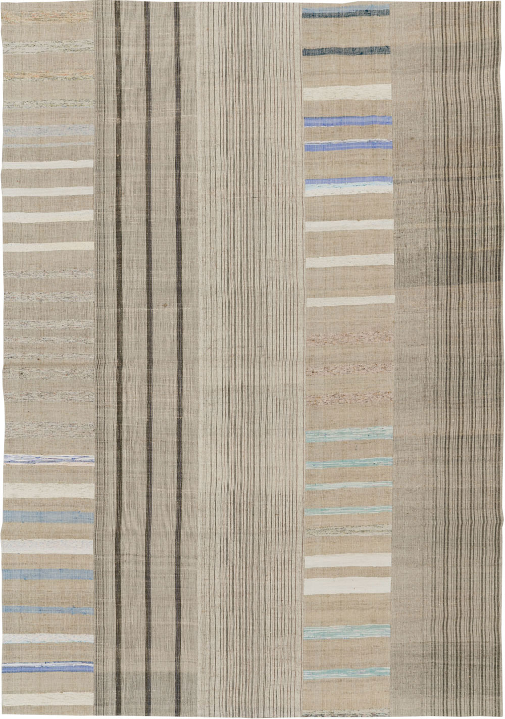 Vintage Turkish Flatweave Kilim Room Size Carpet, No.33601 - Galerie Shabab