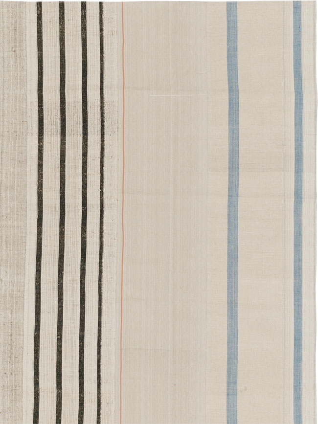 Vintage Turkish Flatweave Kilim Room Size Carpet, No.33604 - Galerie Shabab