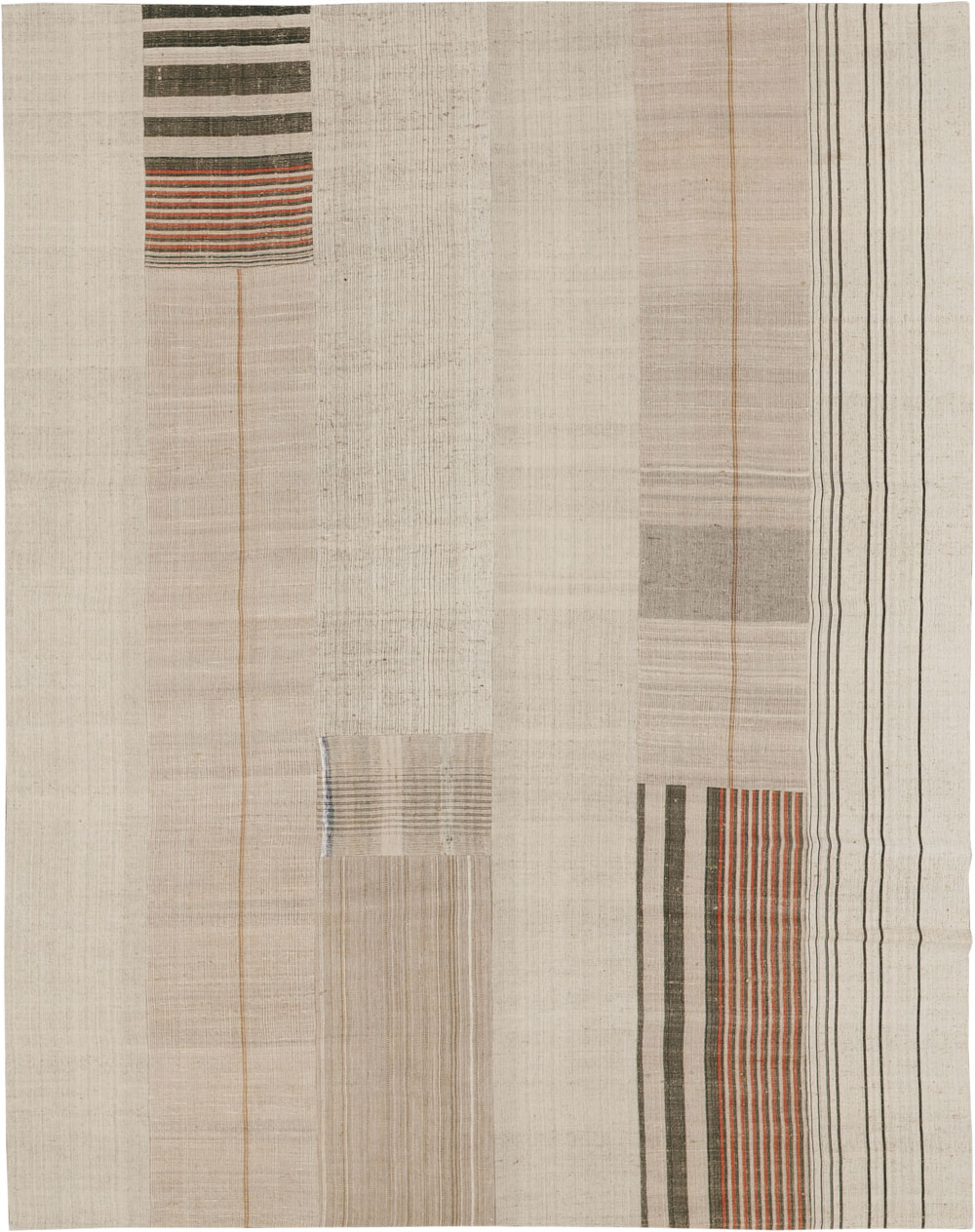 Vintage Turkish Flatweave Kilim Room Size Carpet, No.33607 - Galerie Shabab