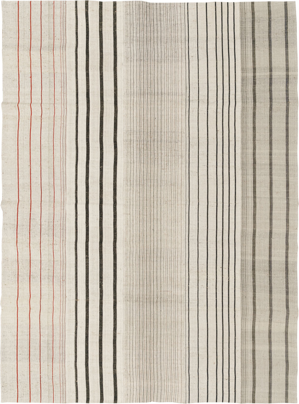 Vintage Turkish Flatweave Kilim Room Size Carpet, No.33608 - Galerie Shabab