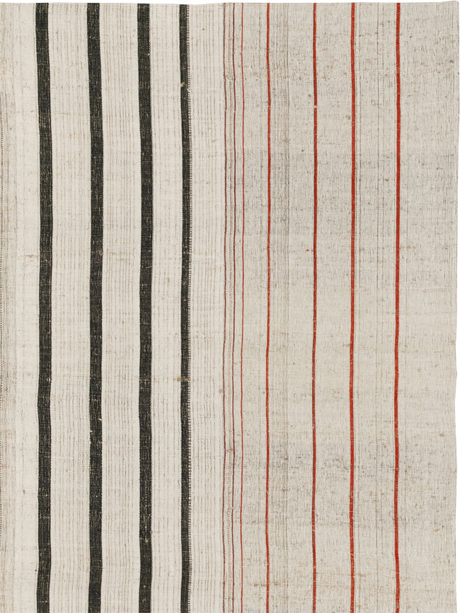 Vintage Turkish Flatweave Kilim Room Size Carpet, No.33608 - Galerie Shabab