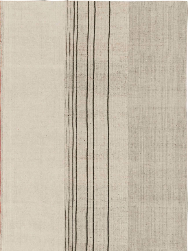 Vintage Turkish Flatweave Kilim Large Room Size Carpet, No.33609 - Galerie Shabab