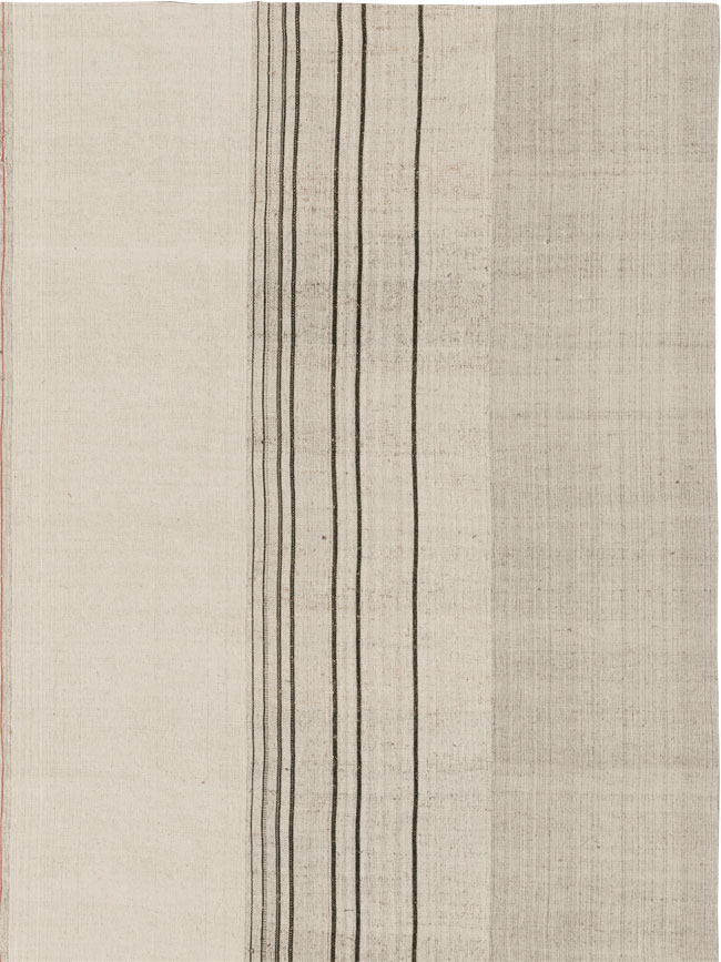 Vintage Turkish Flatweave Kilim Large Room Size Carpet, No.33609 - Galerie Shabab