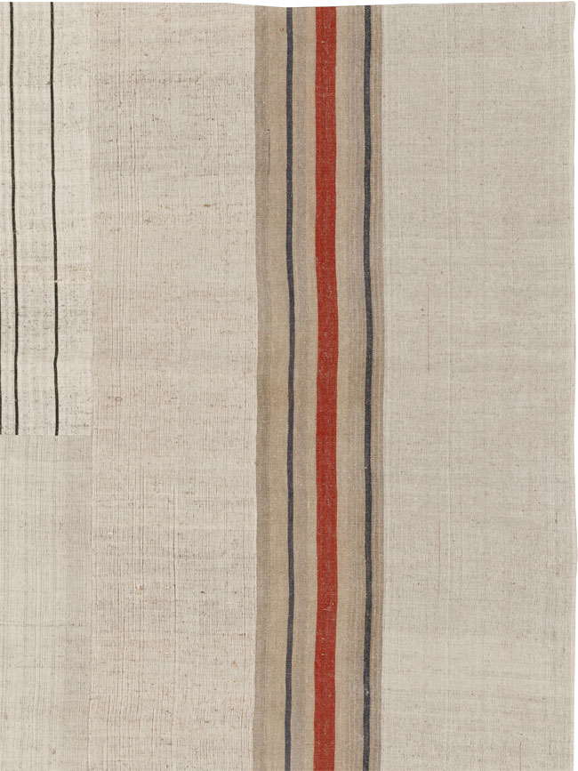 Vintage Turkish Flatweave Kilim Large Room Size Carpet, No.33610 - Galerie Shabab