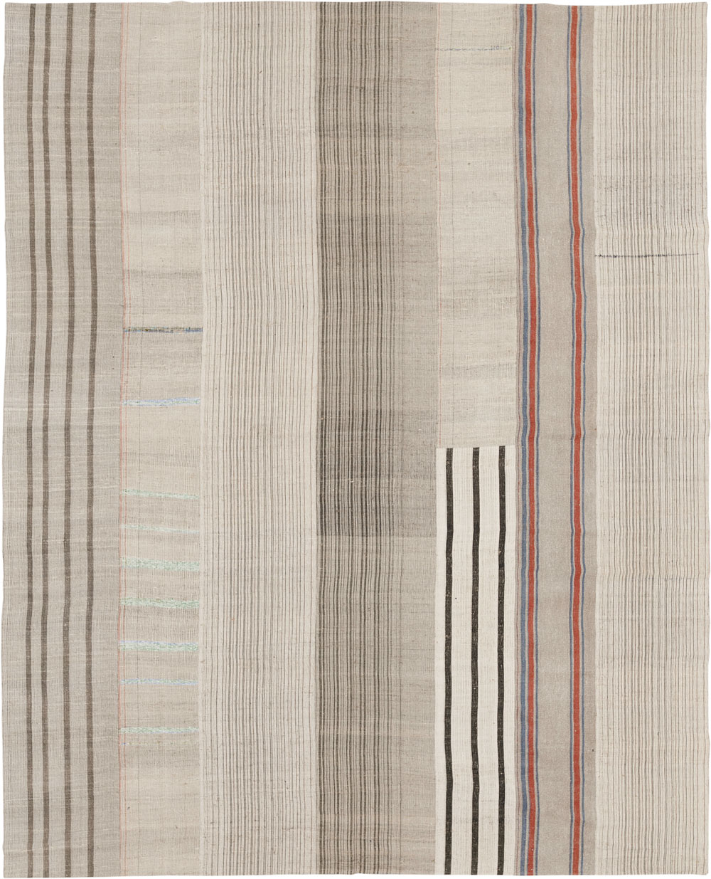 Vintage Turkish Flatweave Kilim Room Size Carpet, No.33611 - Galerie Shabab