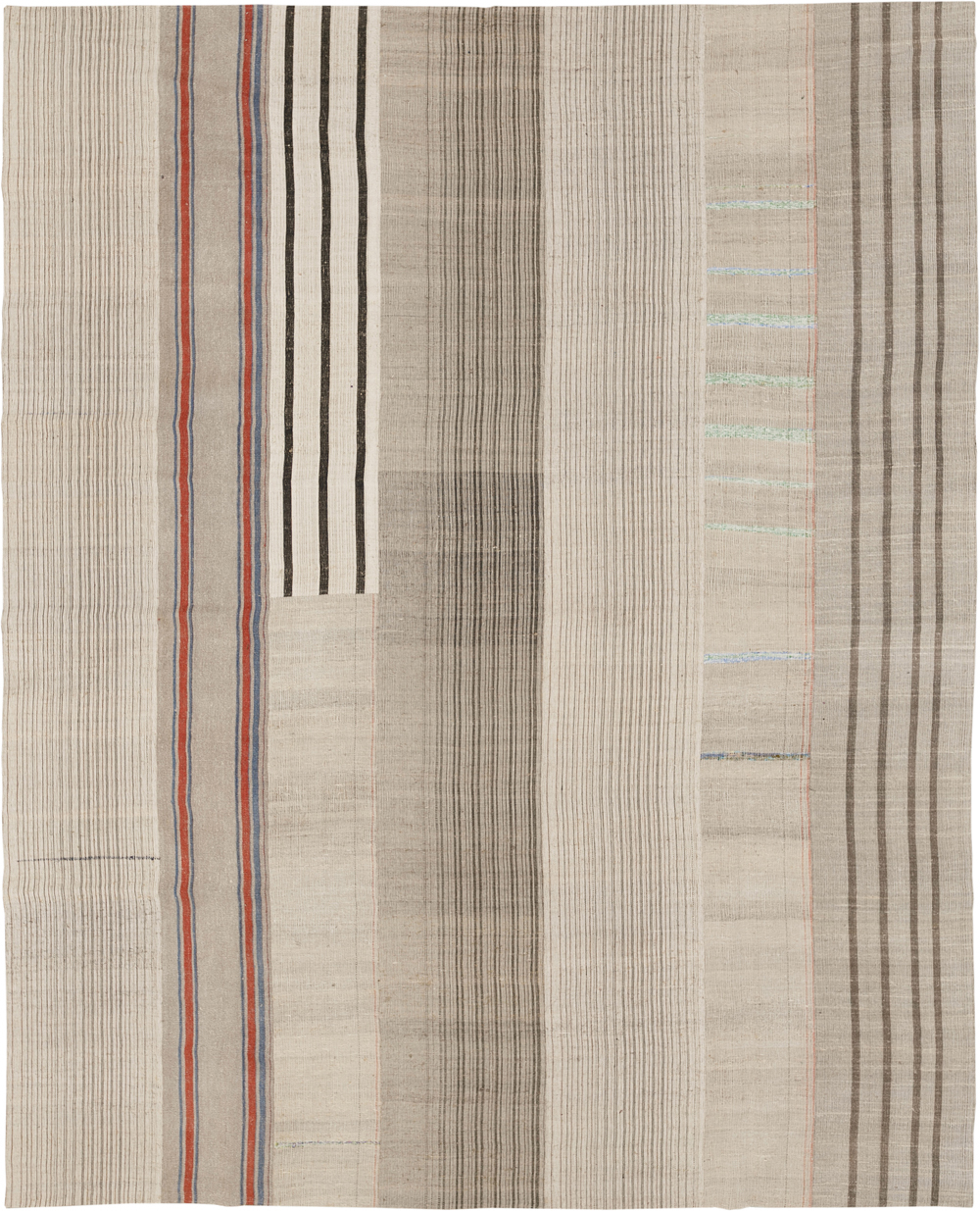 Vintage Turkish Flatweave Kilim Room Size Carpet, No.33611 - Galerie Shabab