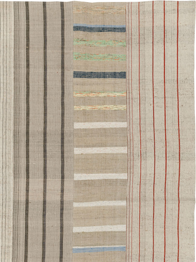 Vintage Turkish Flatweave Kilim Room Size Carpet, No.33612 - Galerie Shabab