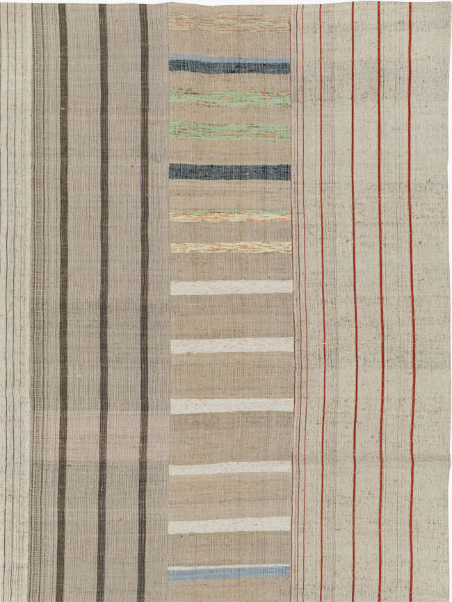 Vintage Turkish Flatweave Kilim Room Size Carpet, No.33612 - Galerie Shabab