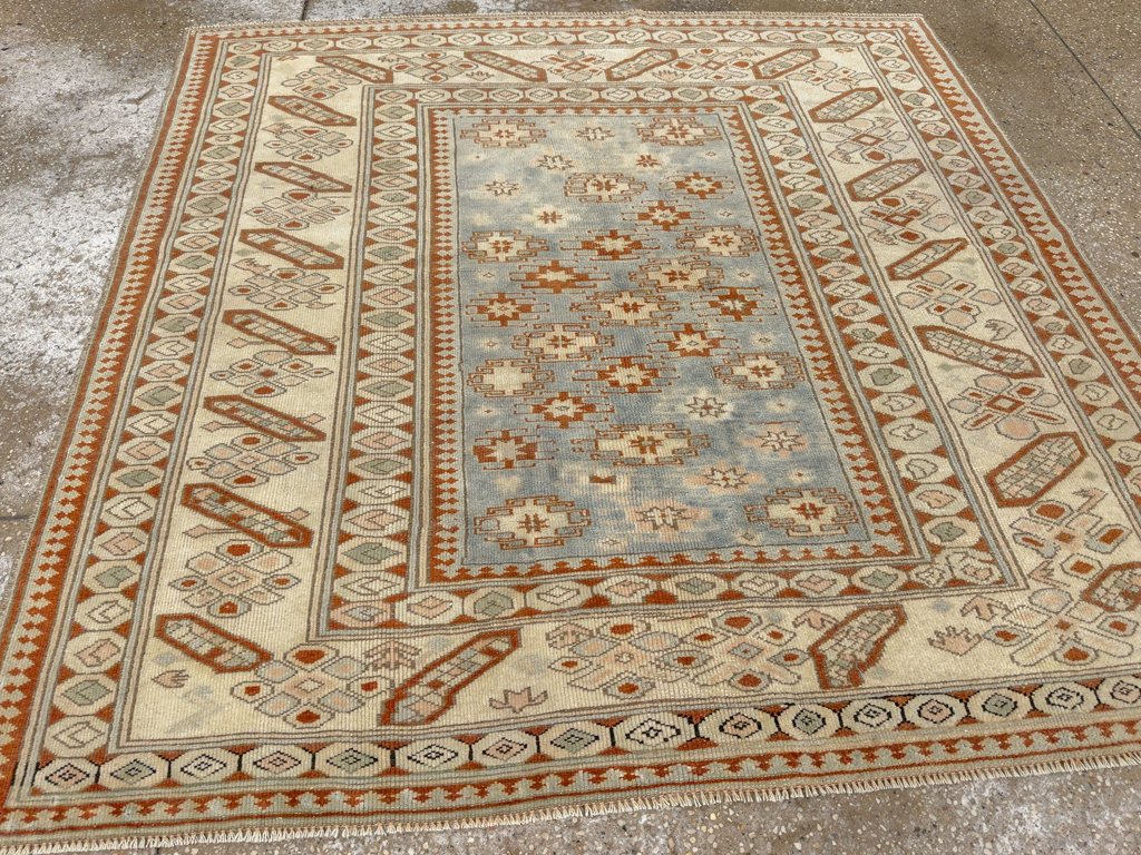 Vintage Caucasian Square Accent Rug, No.33628 - Galerie Shabab