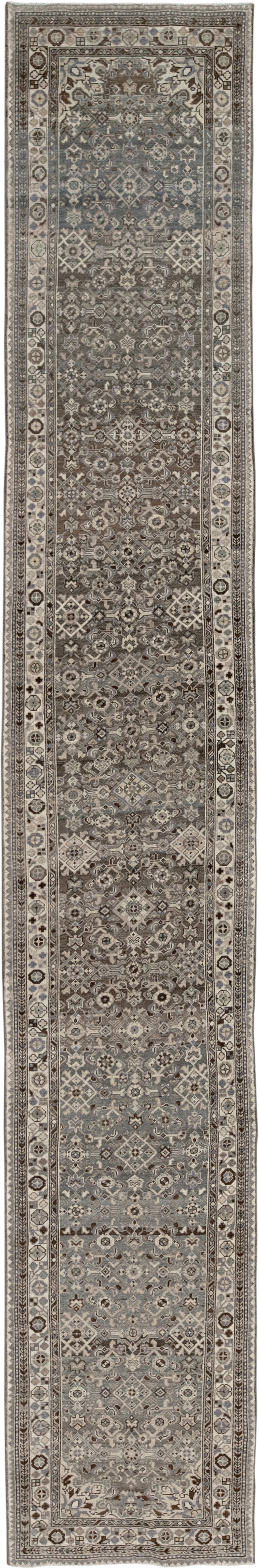 Antique Persian Malayer Long Runner, No.33631 - Galerie Shabab