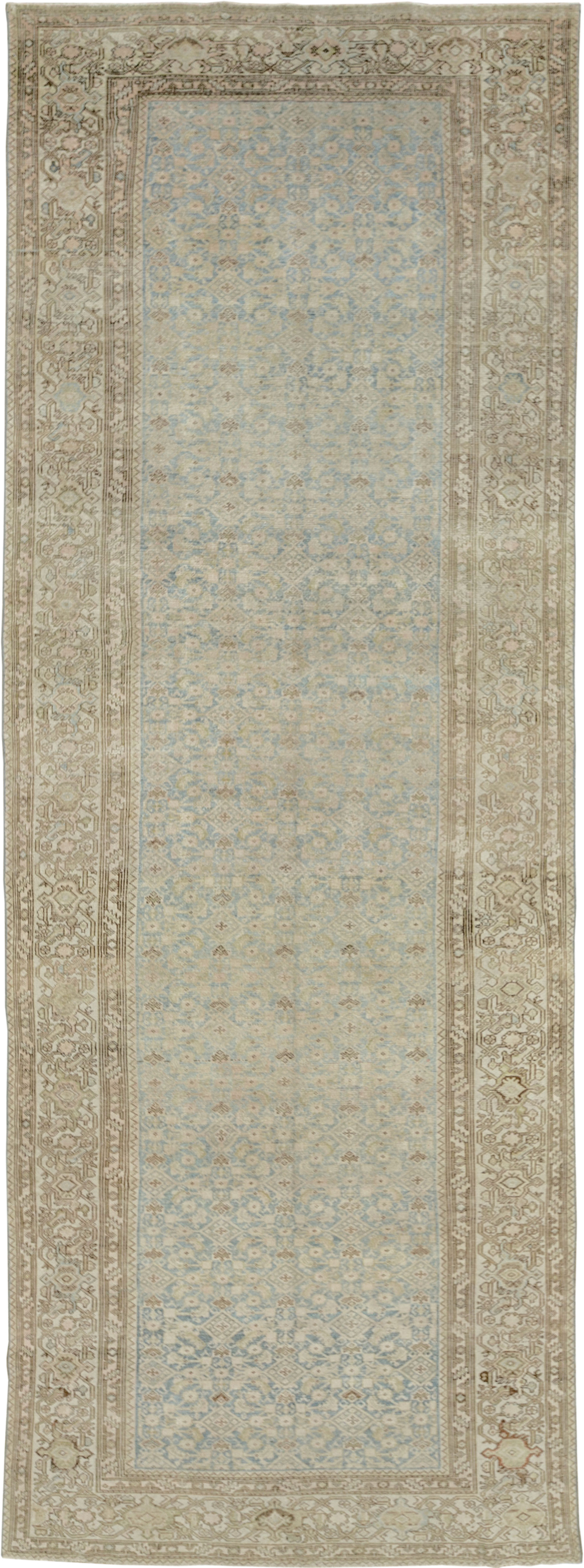 Antique Persian Malayer Wide Gallery Long Runner, No.33632 - Galerie Shabab