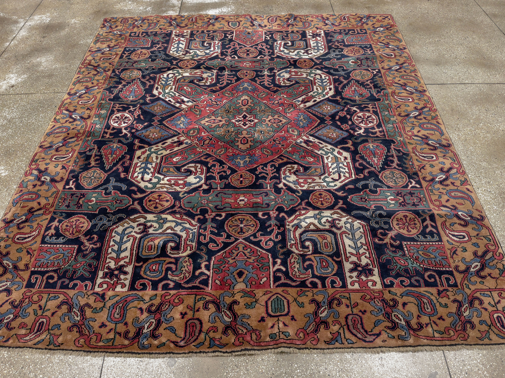 Antique Turkish Kazak Square Room Size Carpet, No.33633 - Galerie Shabab