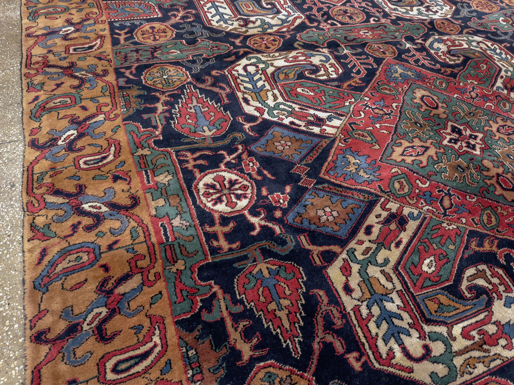 Antique Turkish Kazak Square Room Size Carpet, No.33633 - Galerie Shabab