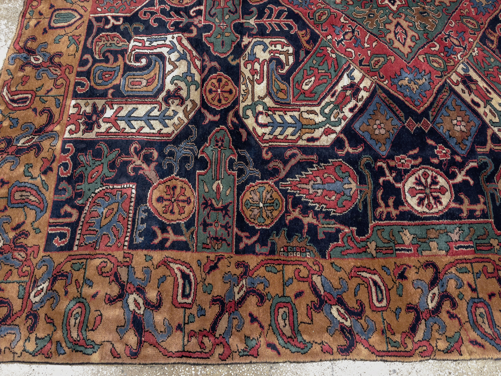 Antique Turkish Kazak Square Room Size Carpet, No.33633 - Galerie Shabab