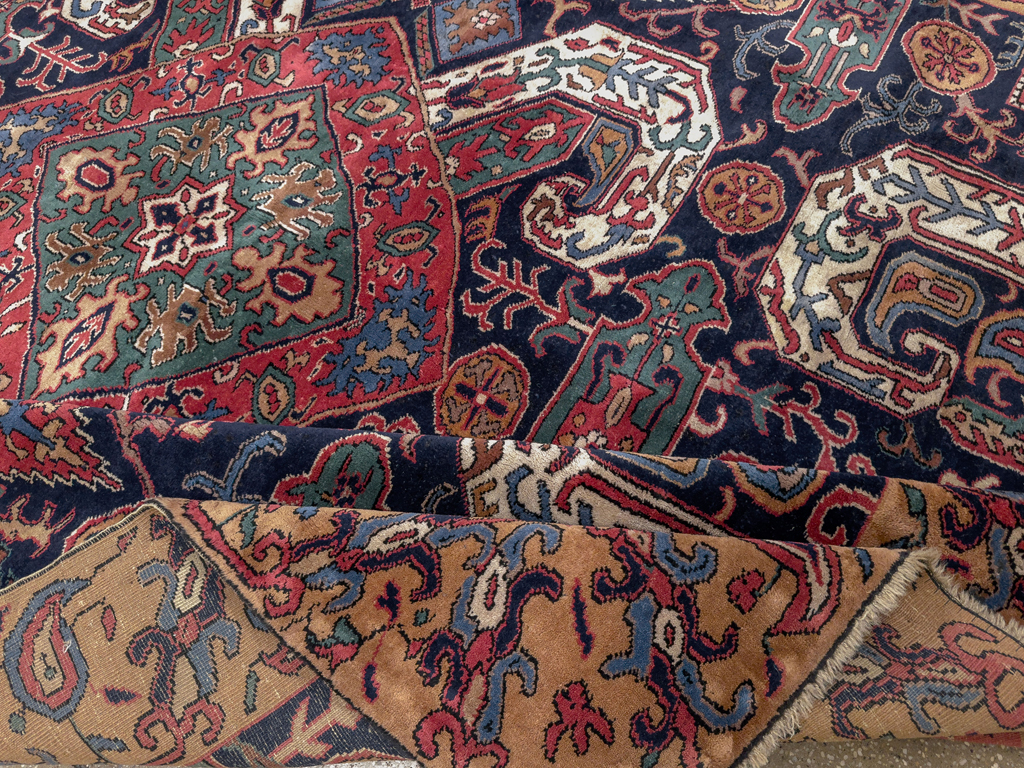 Antique Turkish Kazak Square Room Size Carpet, No.33633 - Galerie Shabab