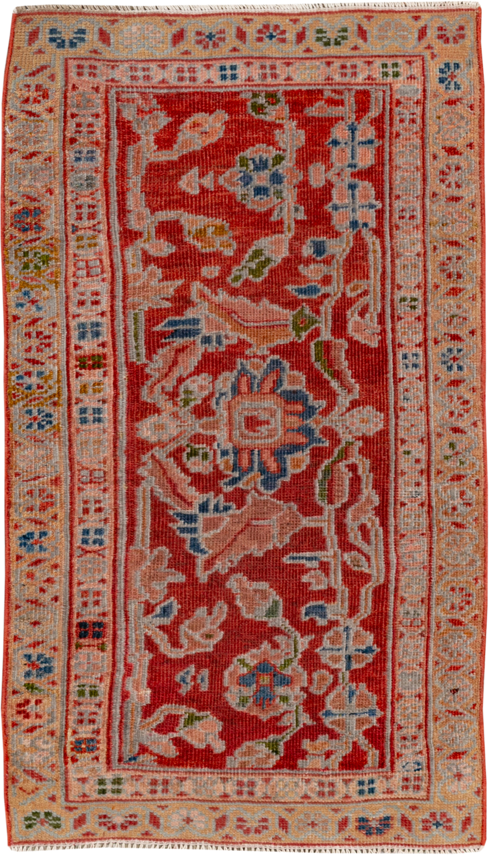 Antique Persian Sultanabad Throw Rug (Pair: 1 of 2), No.33634 - Galerie Shabab