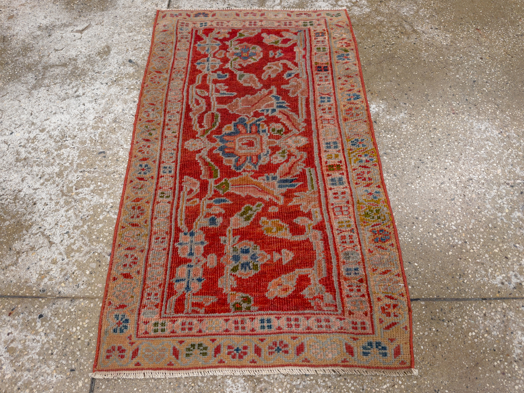 Antique Persian Sultanabad Throw Rug (Pair: 1 of 2), No.33634 - Galerie Shabab
