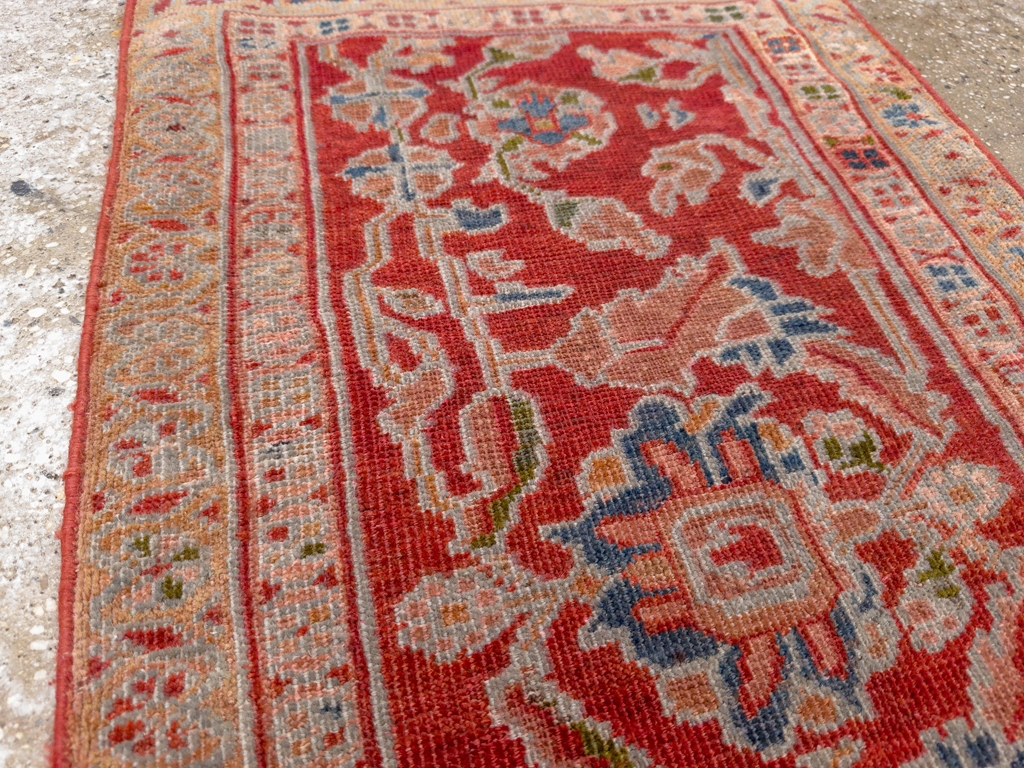 Antique Persian Sultanabad Throw Rug (Pair: 1 of 2), No.33634 - Galerie Shabab