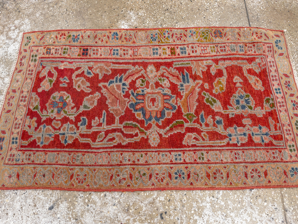 Antique Persian Sultanabad Throw Rug (Pair: 1 of 2), No.33634 - Galerie Shabab