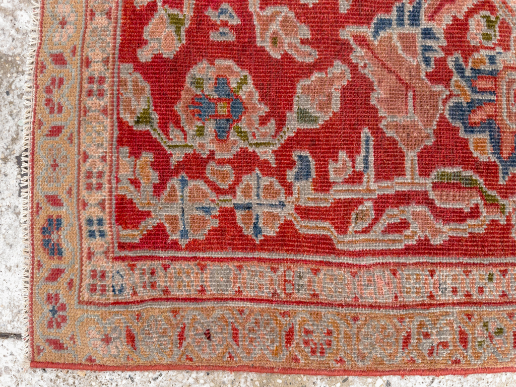 Antique Persian Sultanabad Throw Rug (Pair: 1 of 2), No.33634 - Galerie Shabab