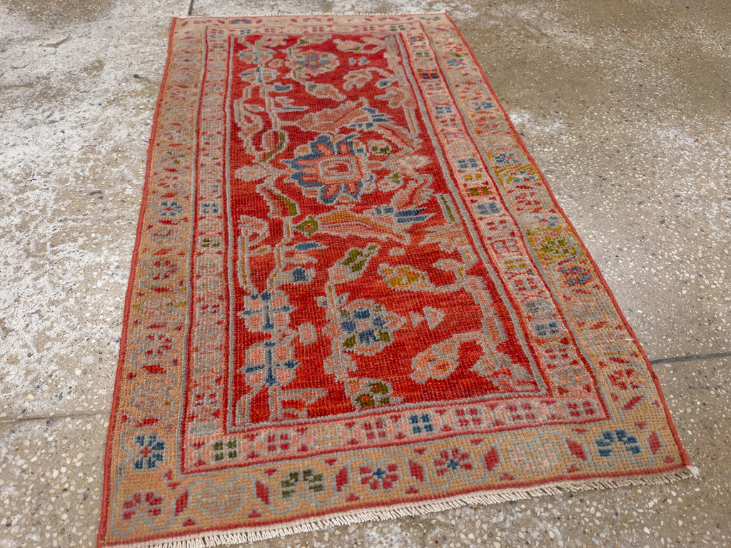 Antique Persian Sultanabad Throw Rug (Pair: 1 of 2), No.33634 - Galerie Shabab
