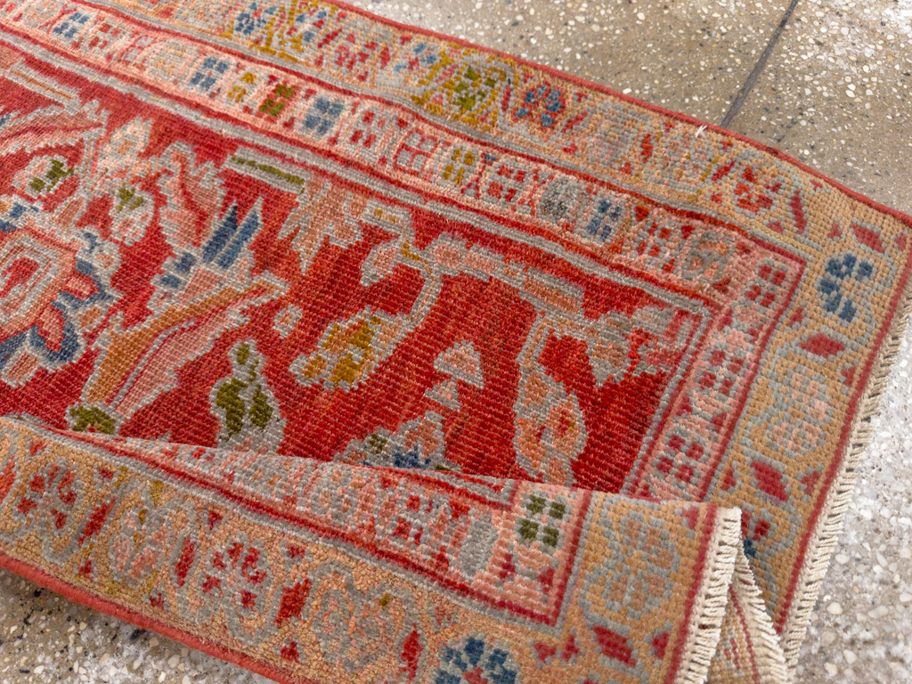 Antique Persian Sultanabad Throw Rug (Pair: 1 of 2), No.33634 - Galerie Shabab