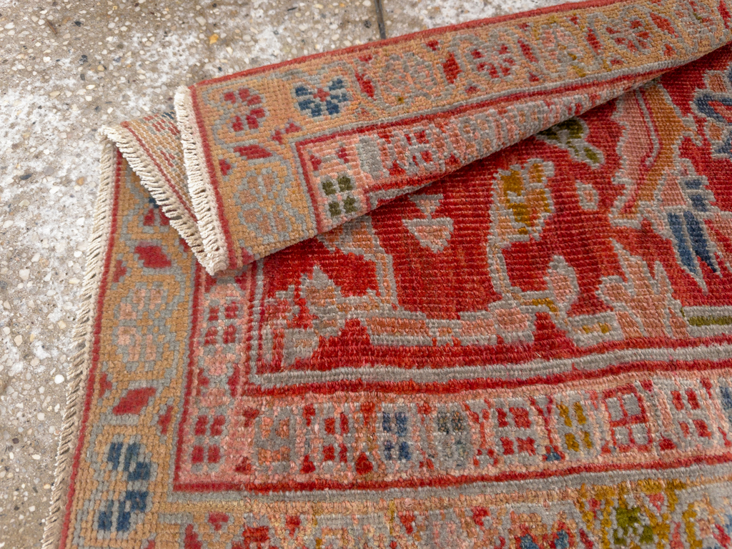 Antique Persian Sultanabad Throw Rug (Pair: 1 of 2), No.33634 - Galerie Shabab