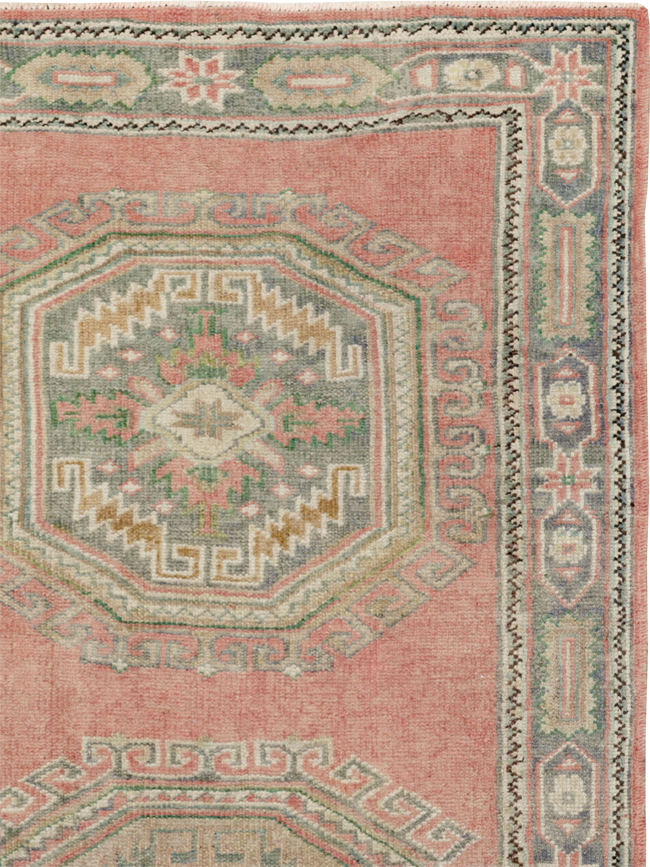 Vintage Turkish Anatolian Wide Gallery Runner, No.33639 - Galerie Shabab