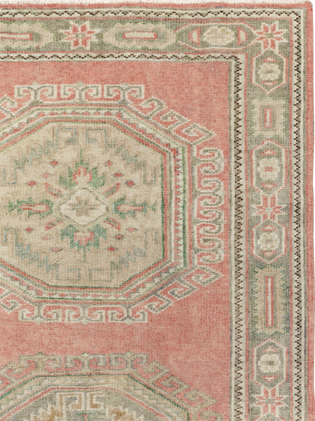 Vintage Turkish Anatolian Wide Gallery Runner, No.33639 - Galerie Shabab