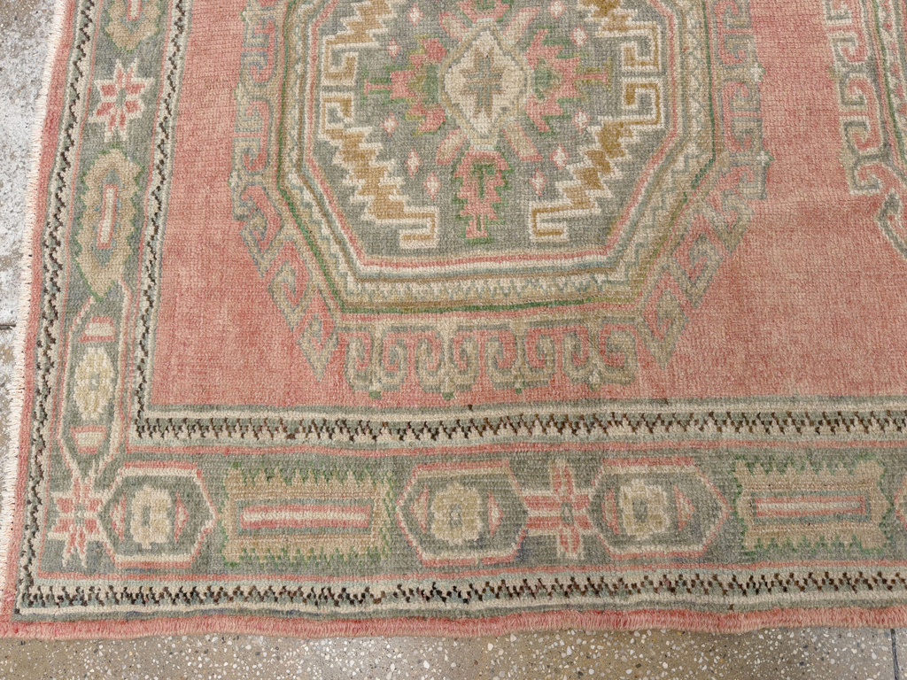 Vintage Turkish Anatolian Wide Gallery Runner, No.33639 - Galerie Shabab