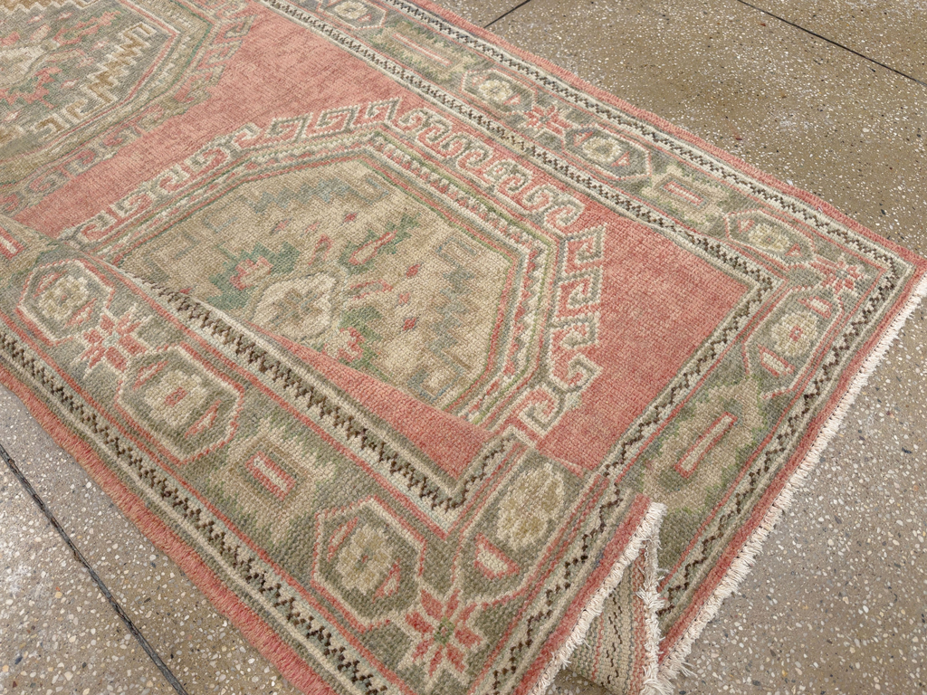 Vintage Turkish Anatolian Wide Gallery Runner, No.33639 - Galerie Shabab