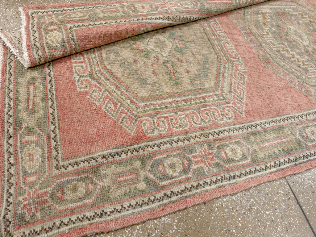 Vintage Turkish Anatolian Wide Gallery Runner, No.33639 - Galerie Shabab