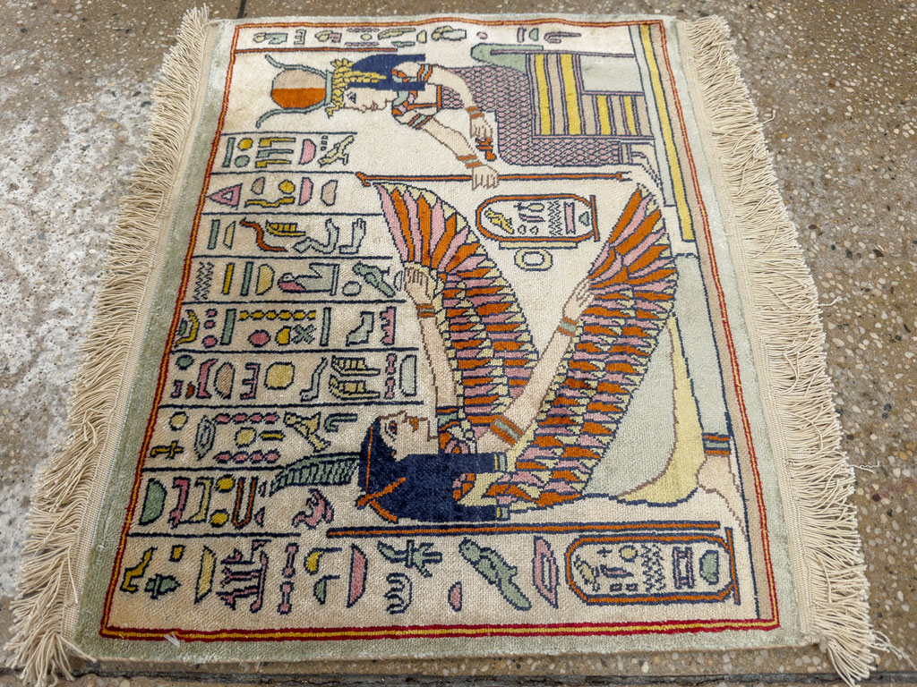 Vintage Egyptian Pictorial Rug, No.33641 - Galerie Shabab