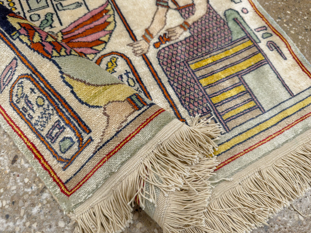Vintage Egyptian Pictorial Rug, No.33641 - Galerie Shabab