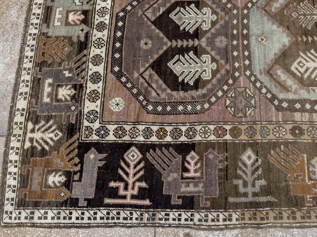 Vintage Turkish Anatolian Wide Gallery Runner, No.33642 - Galerie Shabab