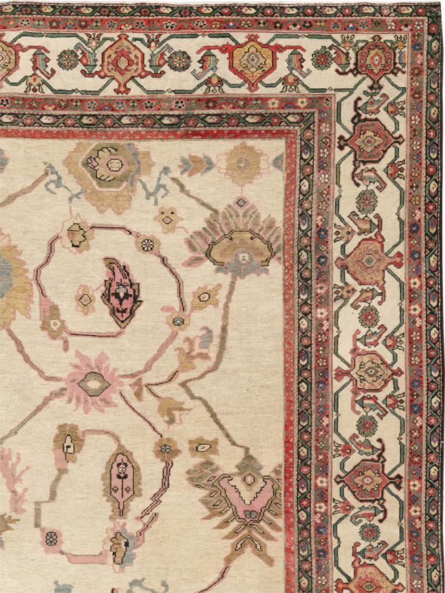 Antique Persian Mahal Square Large Room Size Carpet, No.33644 - Galerie Shabab