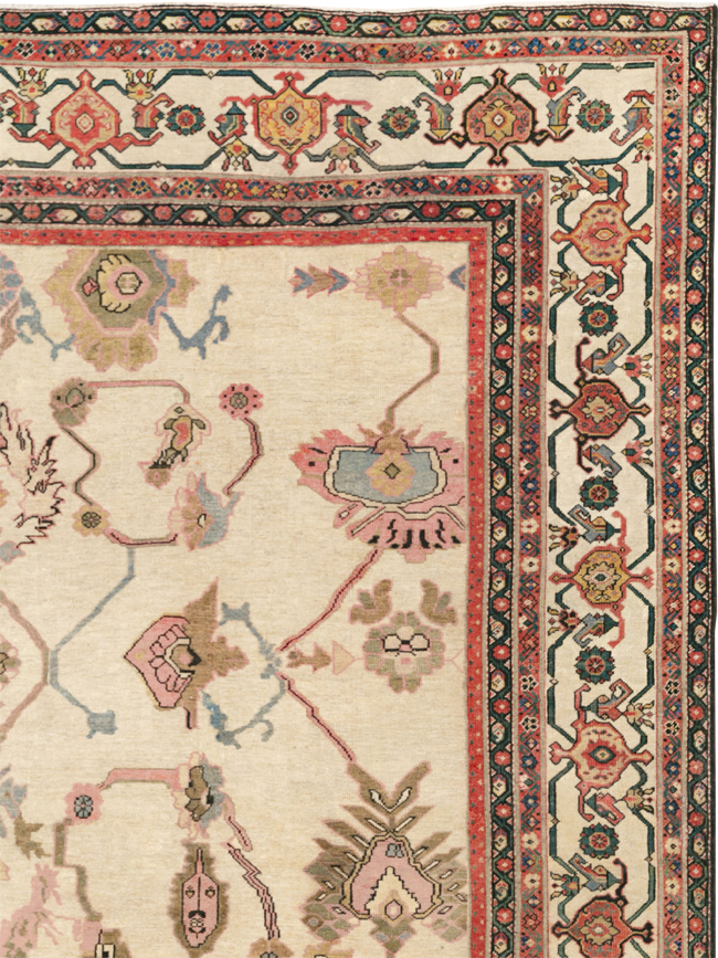 Antique Persian Mahal Square Large Room Size Carpet, No.33644 - Galerie Shabab