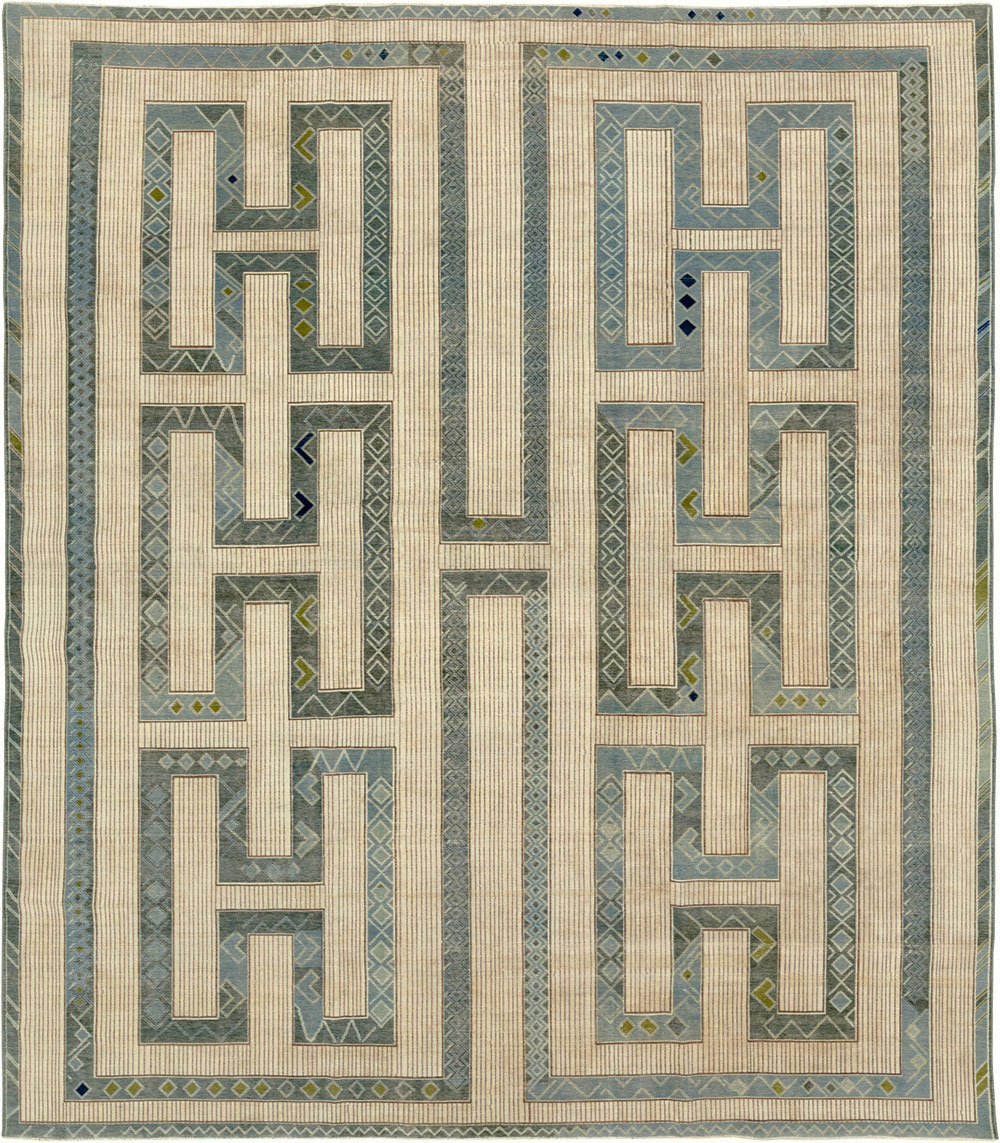 Modern African Tuareg Inspired Turkish Khotan Large Room Size Carpet, No.33646 - Galerie Shabab