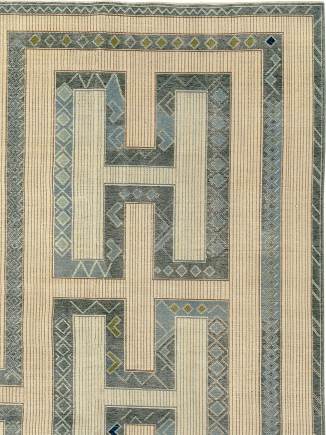 Modern African Tuareg Inspired Turkish Khotan Large Room Size Carpet, No.33646 - Galerie Shabab