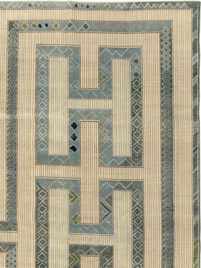 Modern African Tuareg Inspired Turkish Khotan Large Room Size Carpet, No.33646 - Galerie Shabab