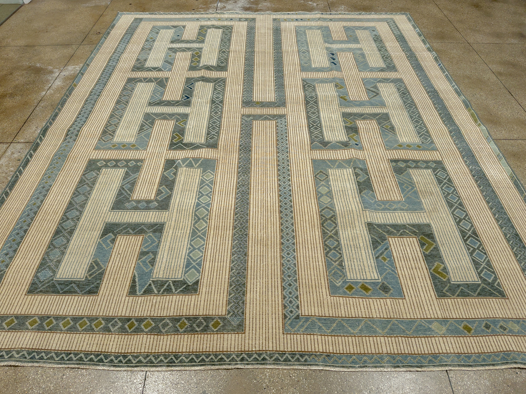 Modern African Tuareg Inspired Turkish Khotan Large Room Size Carpet, No.33646 - Galerie Shabab