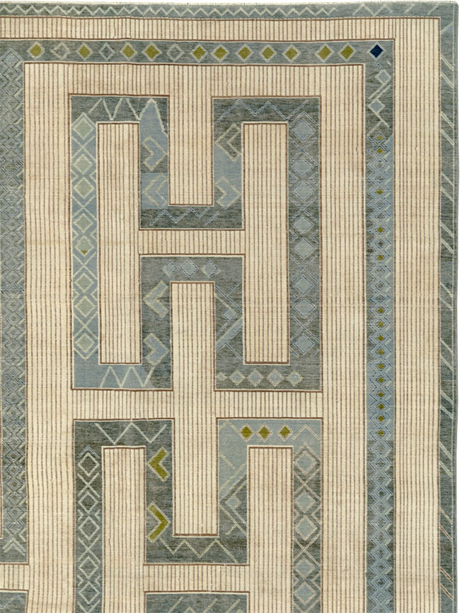 African Tuareg Inspired Turkish Khotan Room Size Carpet, No.33647 - Galerie Shabab