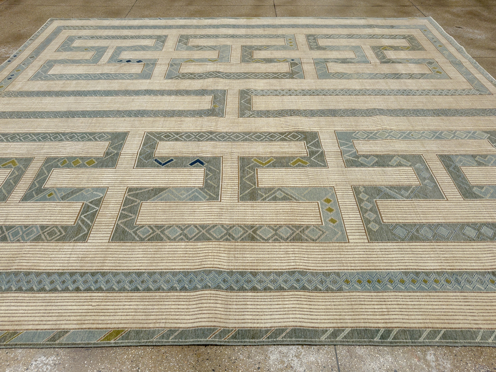 African Tuareg Inspired Turkish Khotan Room Size Carpet, No.33647 - Galerie Shabab