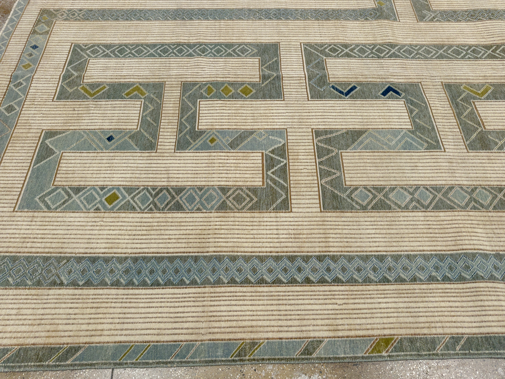 African Tuareg Inspired Turkish Khotan Room Size Carpet, No.33647 - Galerie Shabab