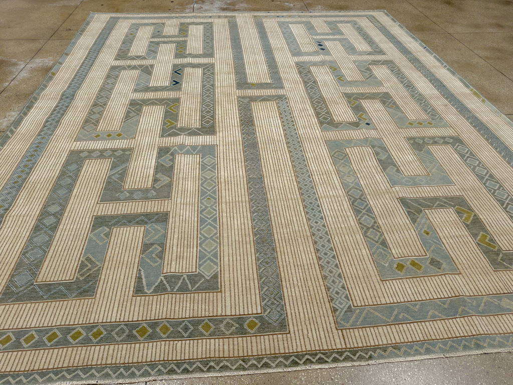 African Tuareg Inspired Turkish Khotan Room Size Carpet, No.33647 - Galerie Shabab